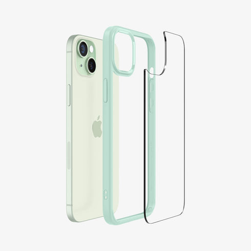 ACS07209 - iPhone 15 Series Ultra Hybrid Case in Natural Titanium showing the back